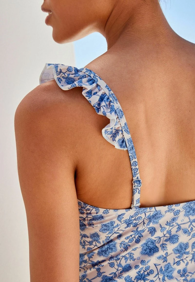 Next Damen RUFFLE - Badeanzug - White 3 Next Damen RUFFLE - Badeanzug - White – Bild 3