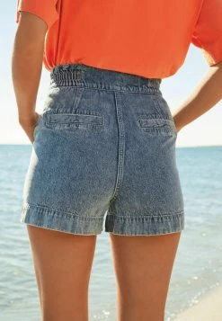 Next Damen ELASTICATED WAIST PAPERBAG - Jeans Shorts - Blue -Next Verkäufe 2022 6ce71a3a32a94ab7ba9949f70b971208