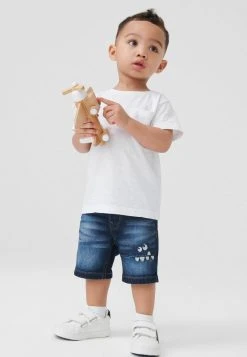 Next Kinder Jeans Shorts - Dark Blue Monster