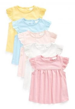 Next BABY 5 PACK - T-Shirt Basic - Pink | Kinder