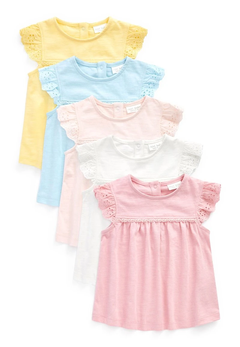 Next BABY 5 PACK - T-Shirt Basic - Pink | Kinder 1 Next BABY 5 PACK - T-Shirt Basic - Pink | Kinder