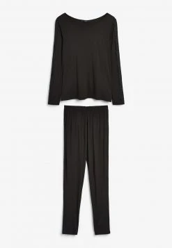 Next Damen WOVEN - Nachtwäsche Set - Black -Next Verkäufe 2022 6e02ce95334141c9bf54736b0914dc19