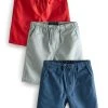 Next 3 PACK PULL-ON - Shorts - Red Blue | Kinder