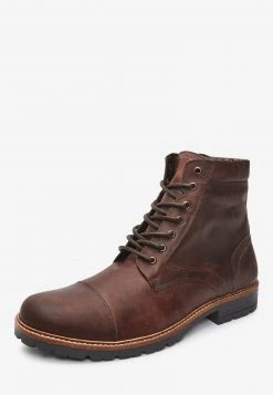 Next Herren BROWN LEATHER ZIP BOOTS - Schnürstiefelette - Brown -Next Verkäufe 2022 6e18d887467d4fdf9d57e27d576082e4