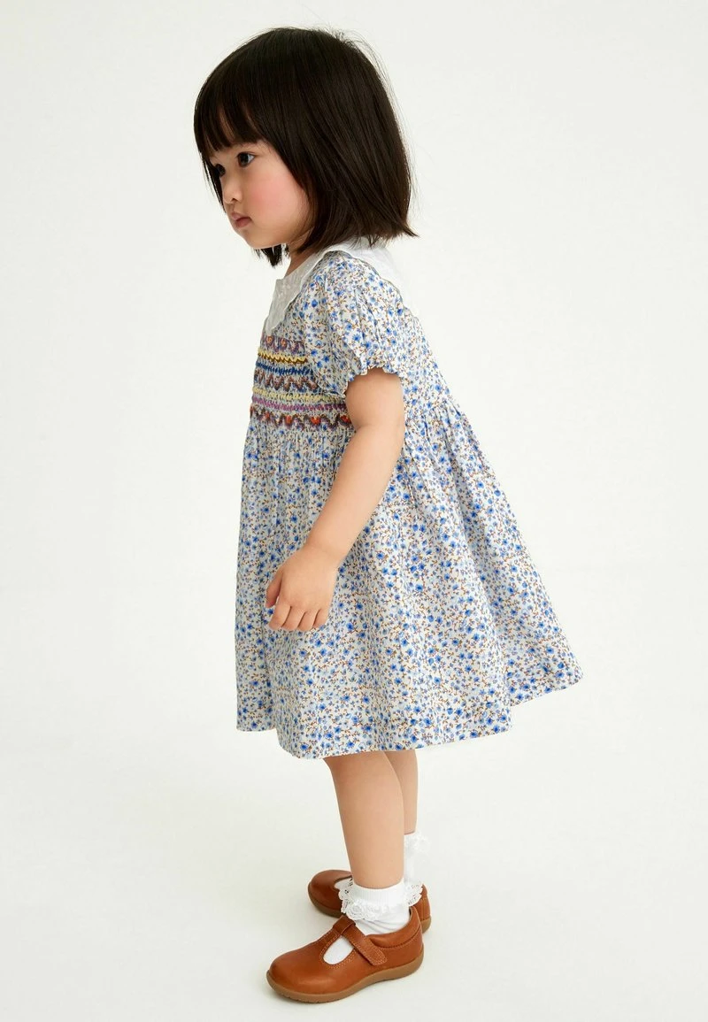 Next Kinder SHIRRED - Freizeitkleid - Blue 1 Next Kinder SHIRRED - Freizeitkleid - Blue