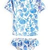 Next Kinder 2 PIECE SET - Badeanzug - White Blue