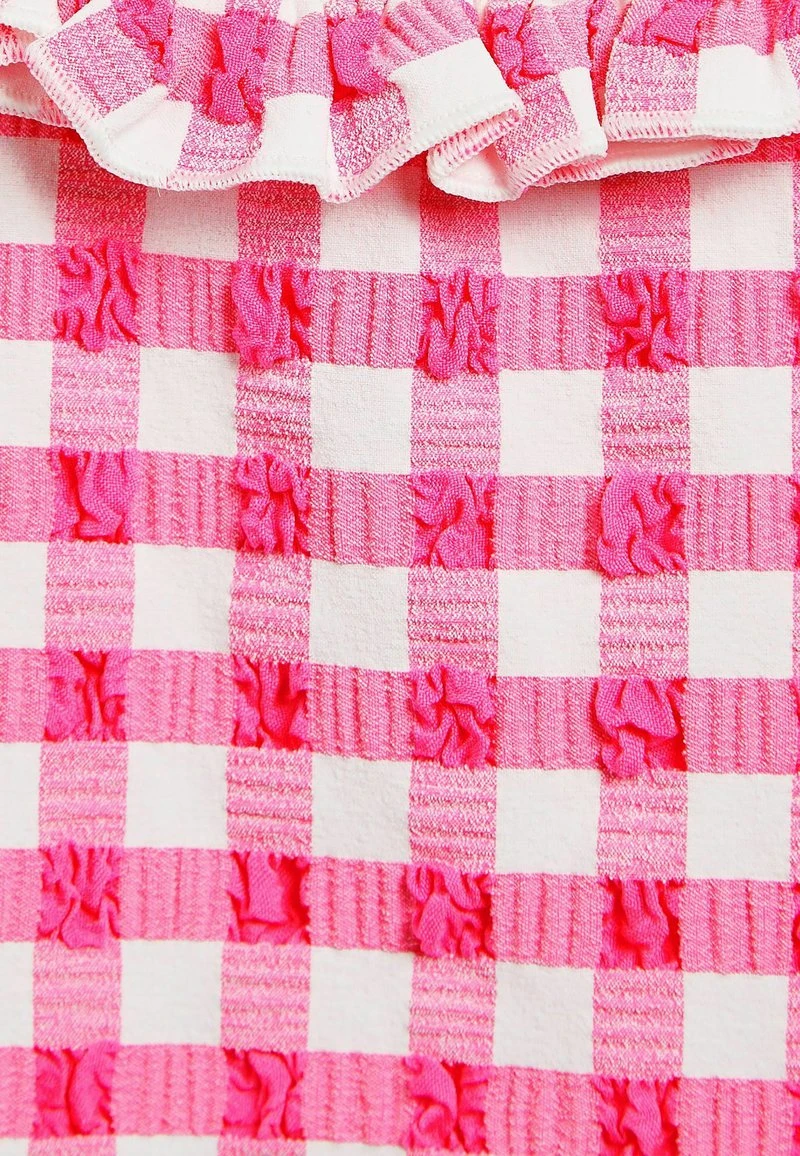 Next Kinder TEXTURED GINGHAM - Badeanzug - Pink/white 3 Next Kinder TEXTURED GINGHAM - Badeanzug - Pink/white – Bild 3