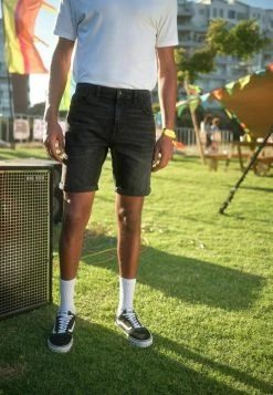 Next Herren Jeans Shorts - Black Washed