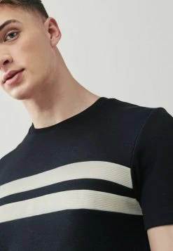 Next Herren BLOCKED - T-Shirt Print - Dark Navy Blue -Next Verkäufe 2022 7046c01925aa4f7badb2fdc39512c033