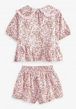 Next Kinder 2 PACK - Nachtwäsche Set - Pink Lilac Purple Floral Collared -Next Verkäufe 2022 7060466cf80847e59afa4e00bfdbee3c