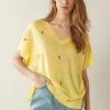 Next Damen V-NECK - T-Shirt Print - Yellow