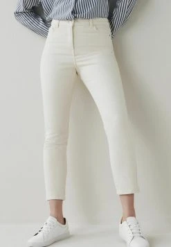 Next Damen MOM - Jeans Slim Fit - Ecru White