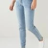 Next Damen Jeans Tapered Fit - Blue Denim