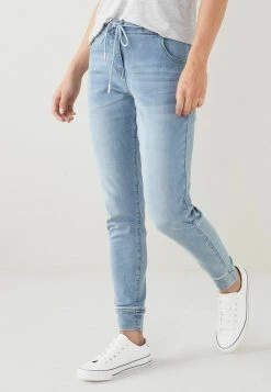 Next Damen Jeans Tapered Fit - Blue Denim