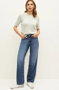 Next Damen Jeans Straight Leg - Dark Blue