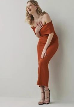 Next BARDOT - Strickkleid - Rust Brown | Damen -Next Verkäufe 2022 7268b3a872fb4f69927a7c31fb1f46ef