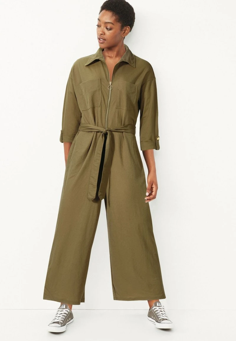 Next Damen ZIP UTILITY - Jumpsuit - Khaki 1 Next Damen ZIP UTILITY - Jumpsuit - Khaki