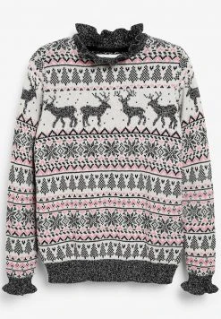 Next Damen FAMILY MATCHING CHRISTMAS - Strickpullover - Grey