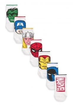 Next 7 PACK RICH TRAINER - Socken - White Marvel Avengers | Kinder