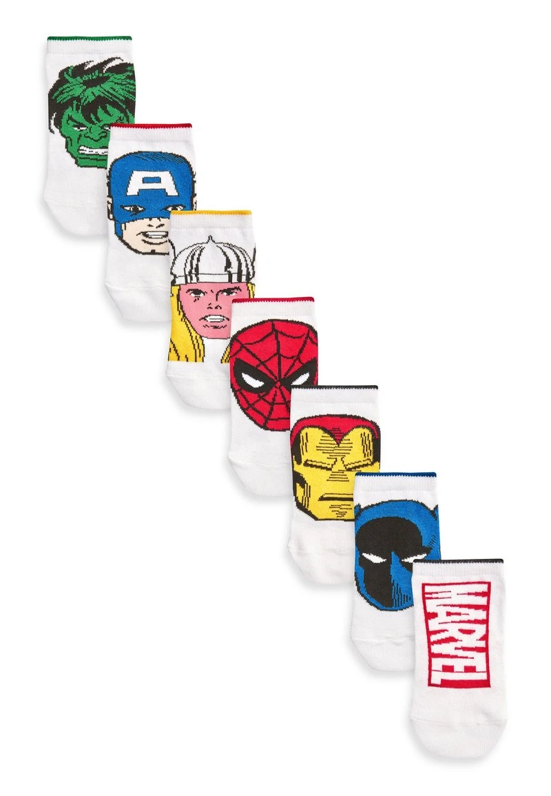 Next 7 PACK RICH TRAINER - Socken - White Marvel Avengers | Kinder 1 Next 7 PACK RICH TRAINER - Socken - White Marvel Avengers | Kinder