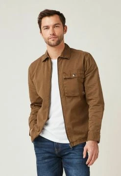 Next Herren LIGHTWEIGHT - Leichte Jacke - Toffee Brown Zip Through