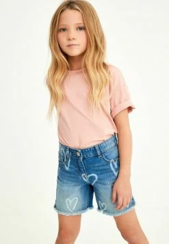 Next Kinder FRAYED HEM - Jeans Shorts - Blue