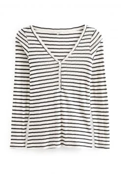 Next Damen POINTELLE - Langarmshirt - Navy Blue White Stripe -Next Verkäufe 2022 7624ec913ff74aeca0058a2343bb55b9