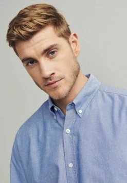 Next LONG SLEEVE - Hemd - Mottled Blue | Herren -Next Verkäufe 2022 768f4ff9258d4232bfb42a2d3c412e62