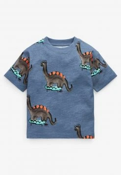 Next Kinder 3 PACK OVERSIZED - T-Shirt Print - Blue Ecru Cream Watercolour Dino -Next Verkäufe 2022 769f9ad50d4d44e3879eeaa2665c1266