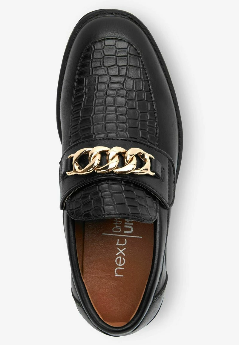 Next Kinder GOLD CHAIN SNAFFLE - Slipper - Black 2 Next Kinder GOLD CHAIN SNAFFLE - Slipper - Black – Bild 2