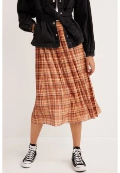 Next Damen A-Linien-Rock - Orange Check