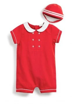 Next Kinder BABY SMART 2 PIECE SET - Strampler - Red White Collared