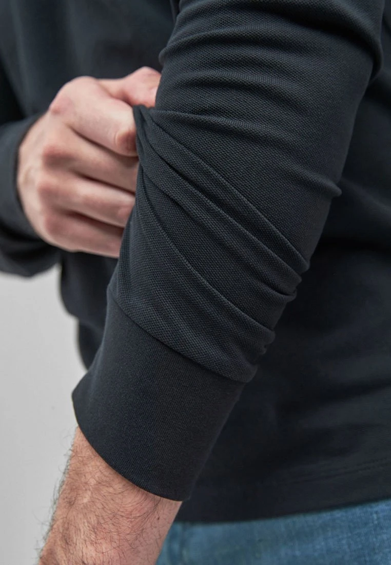 Next LONG SLEEVE - Poloshirt - Black | Herren 5 Next LONG SLEEVE - Poloshirt - Black | Herren – Bild 5