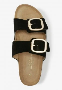 Next Damen DOUBLE STRAP FOOTBED - Pantolette Flach - Black -Next Verkäufe 2022 781ec56624224e3395d14fe40979eb4c