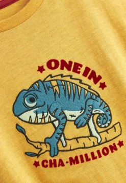 Next EMBROIDERED SHORT SLEEVE - T-Shirt Print - Yellow Chameleon | Kinder -Next Verkäufe 2022 7892917fce714af4a7c129c51f4c1633