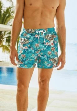 Next Herren Badeshorts - Blue Hawaiian