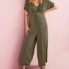 Next Damen MATERNITY SLINKY - Jumpsuit - Khaki Green