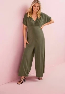 Next Damen MATERNITY SLINKY - Jumpsuit - Khaki Green