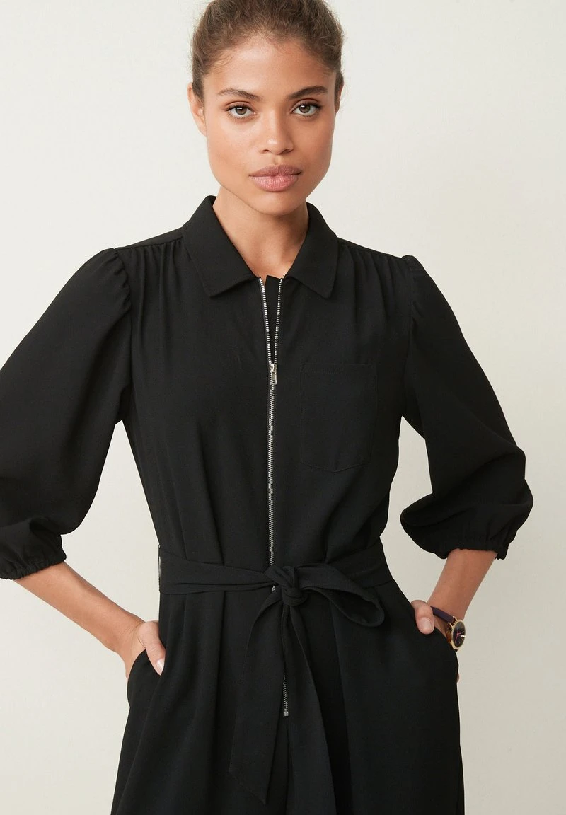 Next Damen BELTED ZIP - Jumpsuit - Black 3 Next Damen BELTED ZIP - Jumpsuit - Black – Bild 3