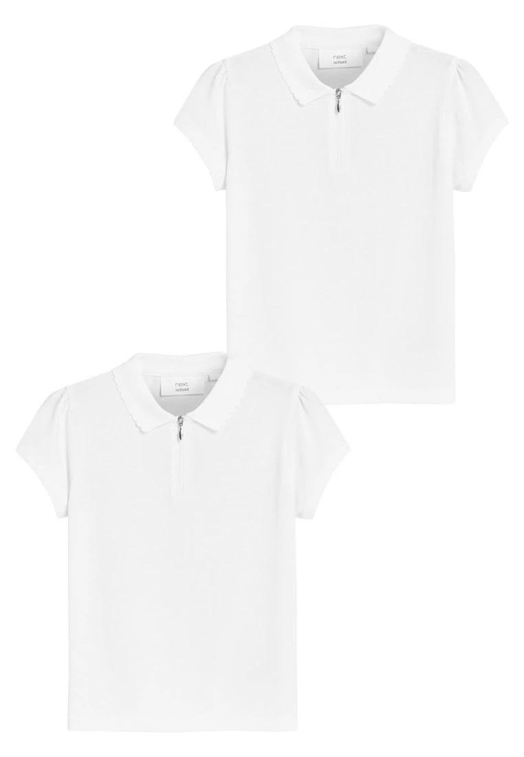 Next Kinder 2 PACK - Poloshirt - White 1 Next Kinder 2 PACK - Poloshirt - White