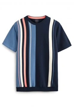Next Herren KNITTED - T-Shirt Print - Navy Blue Pink Vertical Stripe -Next Verkäufe 2022 79aaddb7afdc4293a49d4e2447aa0b19