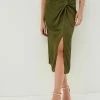 Next Damen SARONG - Bleistiftrock - Khaki Green