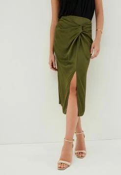 Next Damen SARONG - Bleistiftrock - Khaki Green