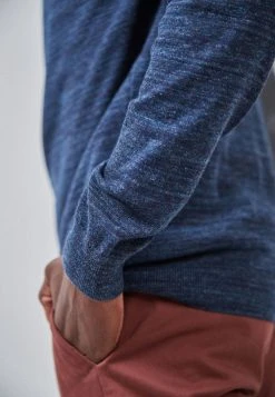 Next Herren LIGHT BLUE MARL ZIP NECK - Strickpullover - Blue -Next Verkäufe 2022 7ad2b9d98d874a4bb9ae5598d00756ae