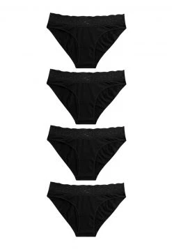 Next Damen 4 PACK - Slip - Black