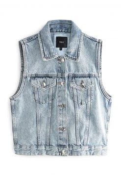 Next Damen SLEEVELESS GILET - Weste - Bleach Blue Acid Wash -Next Verkäufe 2022 7b58623c698a41b8b894a4cfc16a3469