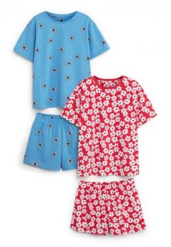 Next Kinder 2 PACK - Nachtwäsche Set - Red Blue Floral
