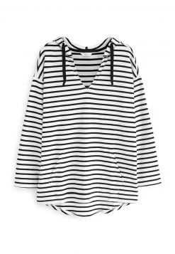 Next Damen SHORT SLEEVE PONCHO - Sweatshirt - Black White -Next Verkäufe 2022 7c144ca7cd2c4102985eb68fbf9959c2