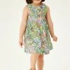 Next TEXTURED - Freizeitkleid - Pink Green Retro Swirl | Kinder