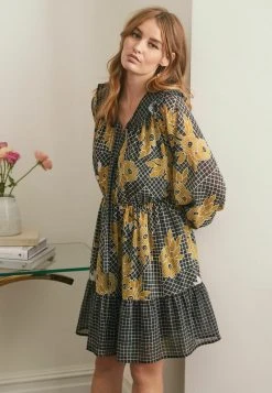 Next Damen CELIA BIRTWELL MINI TEA - Freizeitkleid - Black Spliced Print -Next Verkäufe 2022 7d9b6844b90e429489dd86daadbf3ff3